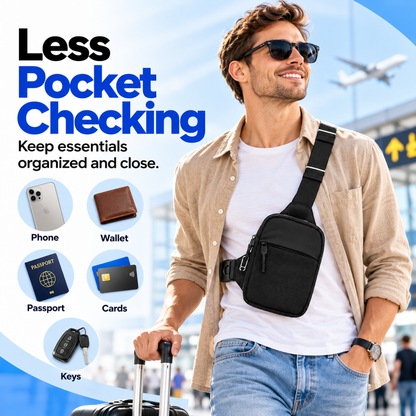 🛡️ Travel Sling Bag – Discreet Secure Sling Pack Keeps Valuables Safe