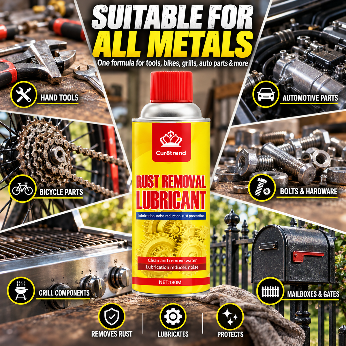 Heavy-Duty Rust Remover & Permanent Rust Protection Spray