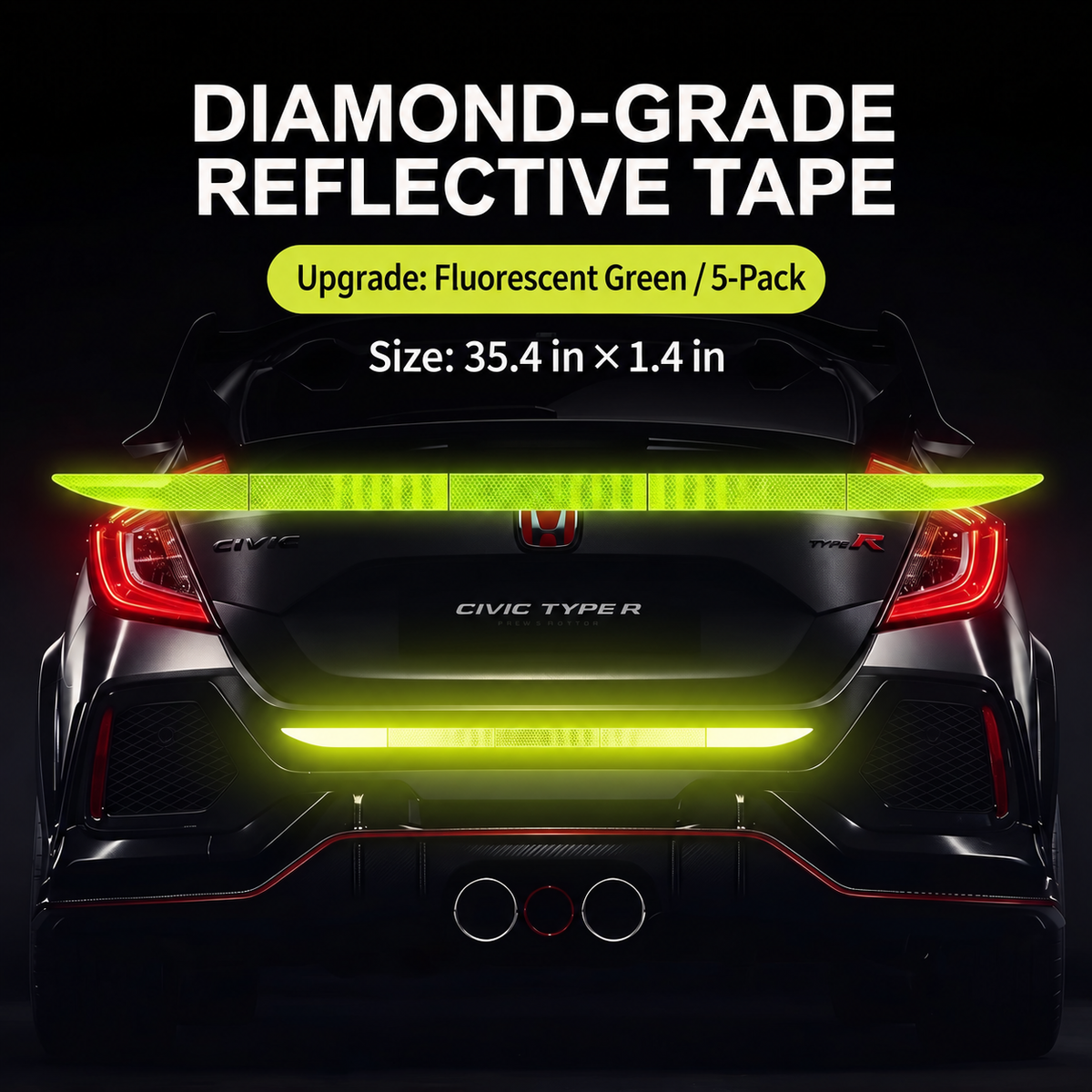 🔥Limited-time 50% off-Reflective Car Sticker Strips for Trunk & Rear Bumper