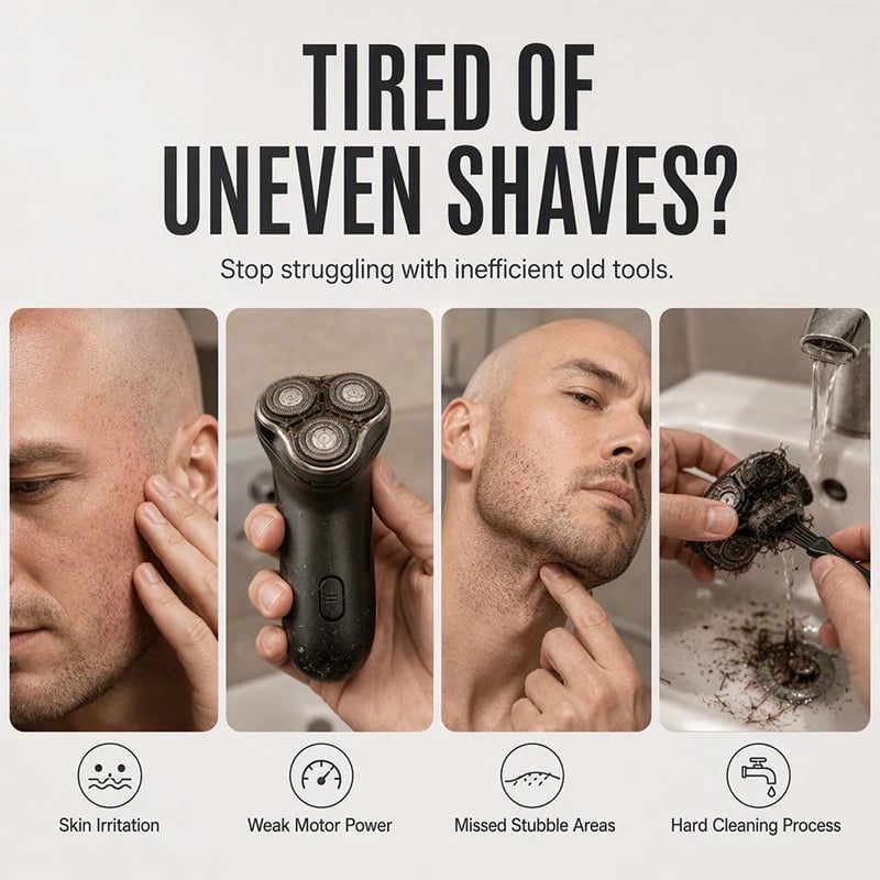 ⏳🔥LIMITED-TIME 50% OFF! ⏰2-in-1 Smart Electric Bald Head Shaver and Beard Trimmer with Digital Display