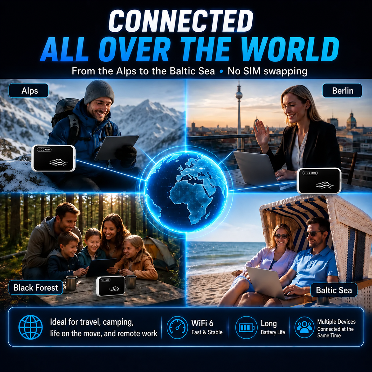 📶 Stay Connected Anywhere – Pocket‑sized WiFi for Travel, Work & Daily Life ✨