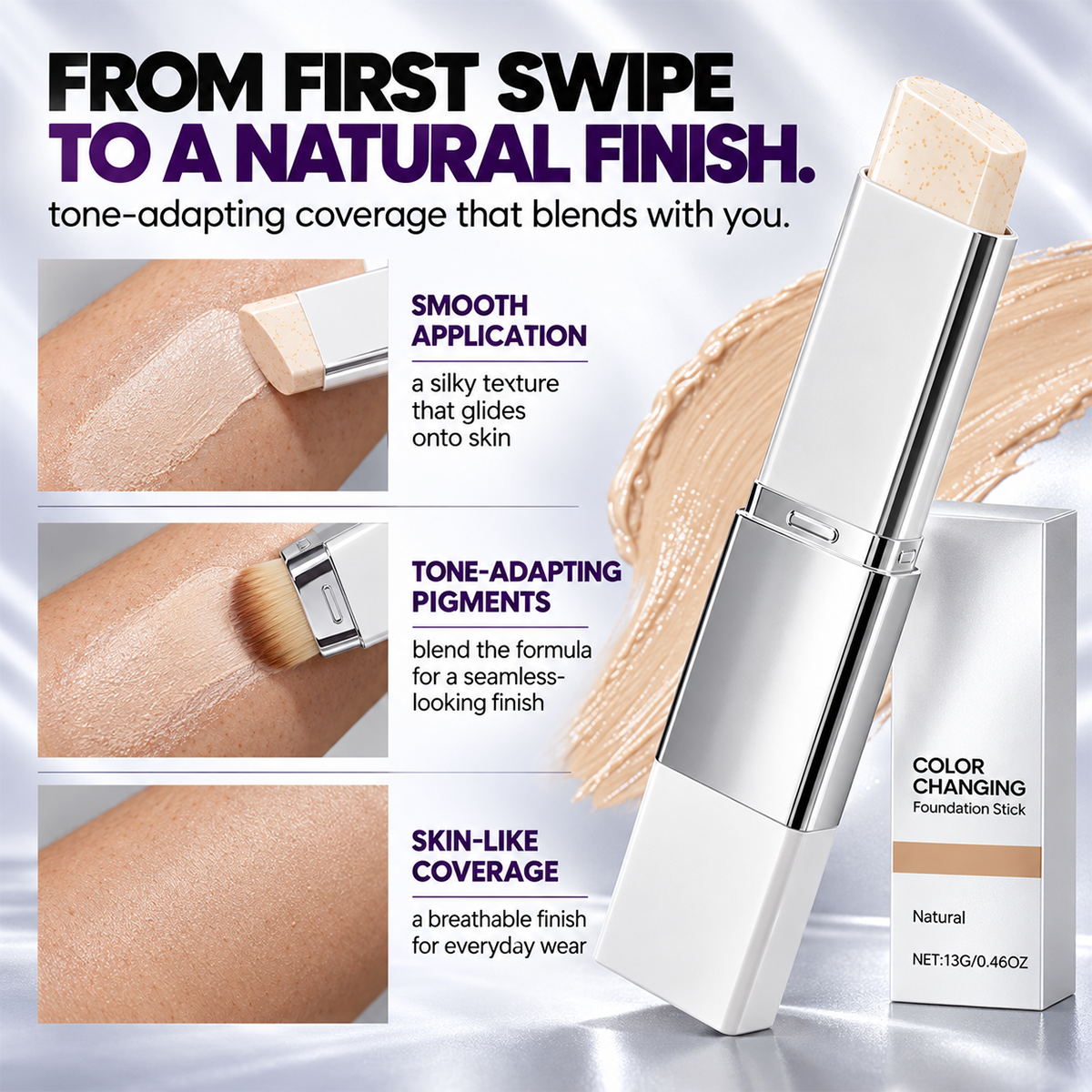2-in-1 Color Changing Foundation Stick