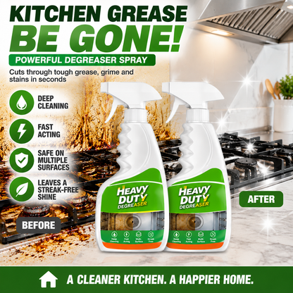💥 Heavy Duty Kitchen Degreaser Spray – Powerful Grease Remover For Stove, Oven, Cabinets & Multiple Surfaces