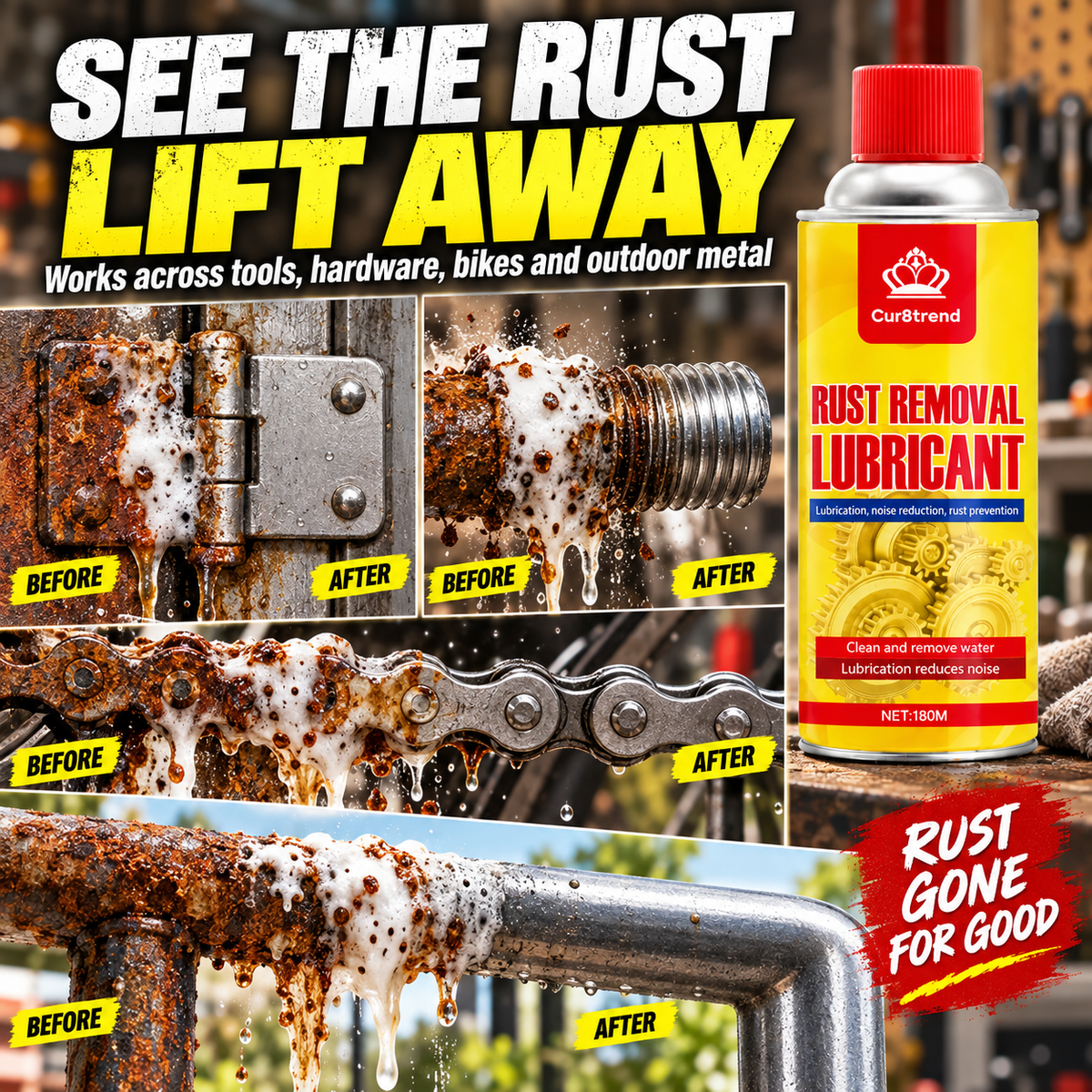 Heavy-Duty Rust Remover & Permanent Rust Protection Spray