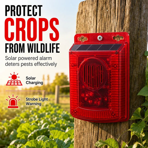 Solar Powered Outdoor Warning Alarm