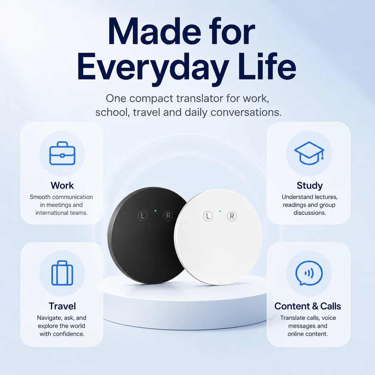 🔥LAST DAY 49% OFF🔥AI Language Translator Device – Real-Time Two-Way Voice Translator with Multi-Language Support