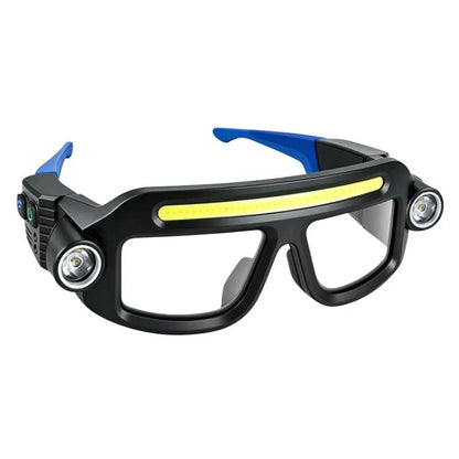 💡 Hands-Free LED Light Glasses | Wide Front Light + Focused Side Beams for DIY, Repairs, Fishing & Camping