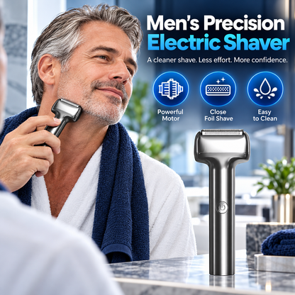 🪒Men's Rechargeable Foil Electric Shaver ⚡🧔– Efficient Close Shaving, Cordless Portable Wet & Dry Beard Razor for Daily Grooming