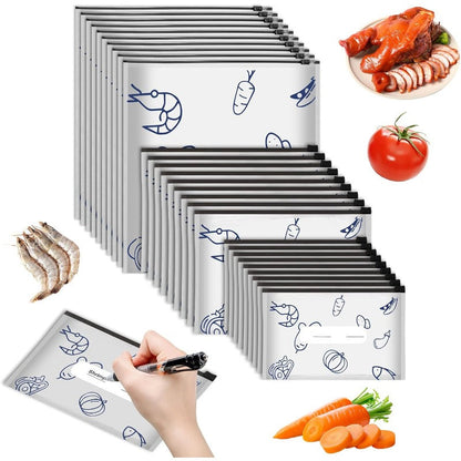 Reusable Aluminum Foil Food Storage Bags – Keep Food Fresh Longer