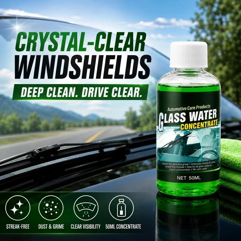 💥50% OFF! Automotive Glass Water Concentrate – Just Dilute & Pour! Streak-Free Visibility, Fights Bugs & Road Grime! 🚗✨