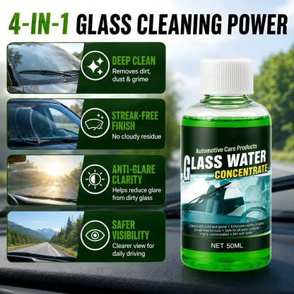 💥50% OFF! Automotive Glass Water Concentrate – Just Dilute & Pour! Streak-Free Visibility, Fights Bugs & Road Grime! 🚗✨