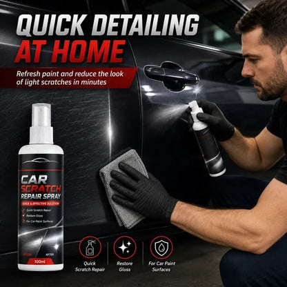 🚗Universal Car Scratch Repair Spray – Erases light scratches, swirl marks & scuffs fast.🛡️💨