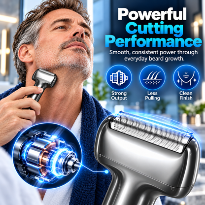 🪒Men's Rechargeable Foil Electric Shaver ⚡🧔– Efficient Close Shaving, Cordless Portable Wet & Dry Beard Razor for Daily Grooming