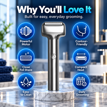 🪒Men's Rechargeable Foil Electric Shaver ⚡🧔– Efficient Close Shaving, Cordless Portable Wet & Dry Beard Razor for Daily Grooming