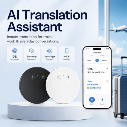 🔥LAST DAY 49% OFF🔥AI Language Translator Device – Real-Time Two-Way Voice Translator with Multi-Language Support