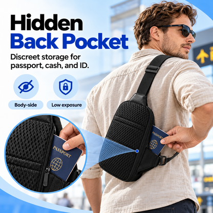 🛡️ Travel Sling Bag – Discreet Secure Sling Pack Keeps Valuables Safe