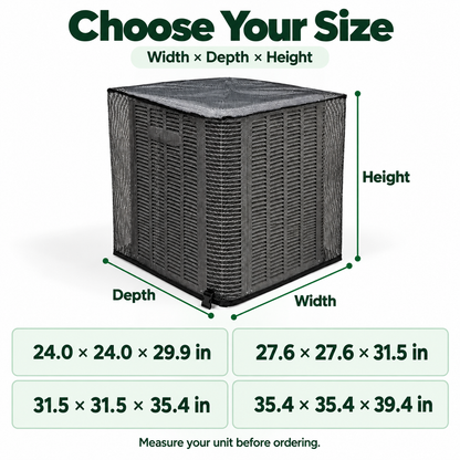 ❄️ Heavy-Duty Mesh AC Cover – All-Season Outdoor Protection