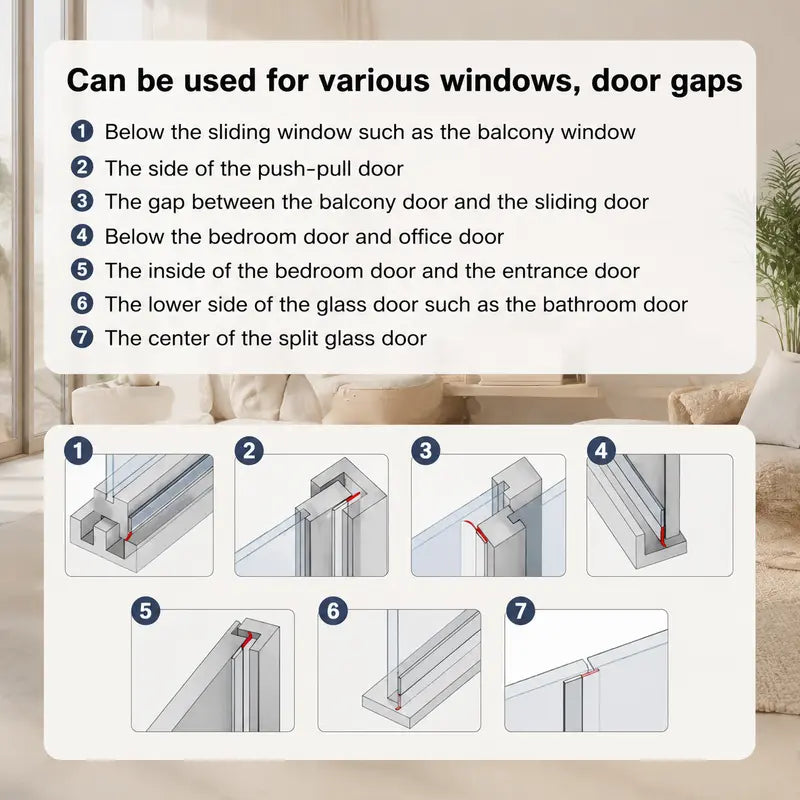 Self-Adhesive Door & Window Weather Stripping Seal – Draft Stopper