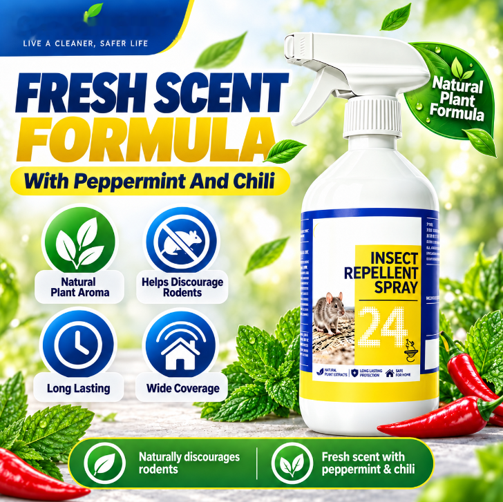 🐀50% OFF NOW ! ✨All-Purpose Rodent Repellent Spray – Non-Toxic Safe Indoor Mouse Deterrent