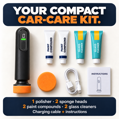 🚗 Cordless Car Polisher Kit – 3-Speed Paint & Glass Care