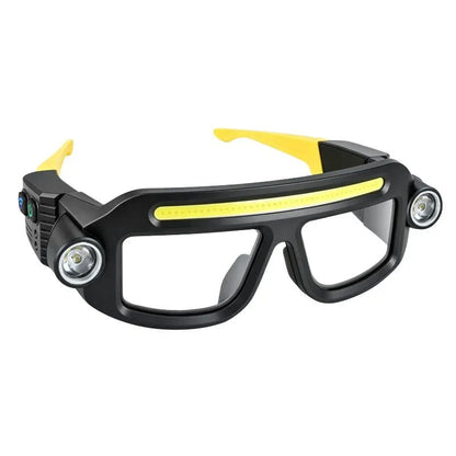 💡 Hands-Free LED Light Glasses | Wide Front Light + Focused Side Beams for DIY, Repairs, Fishing & Camping