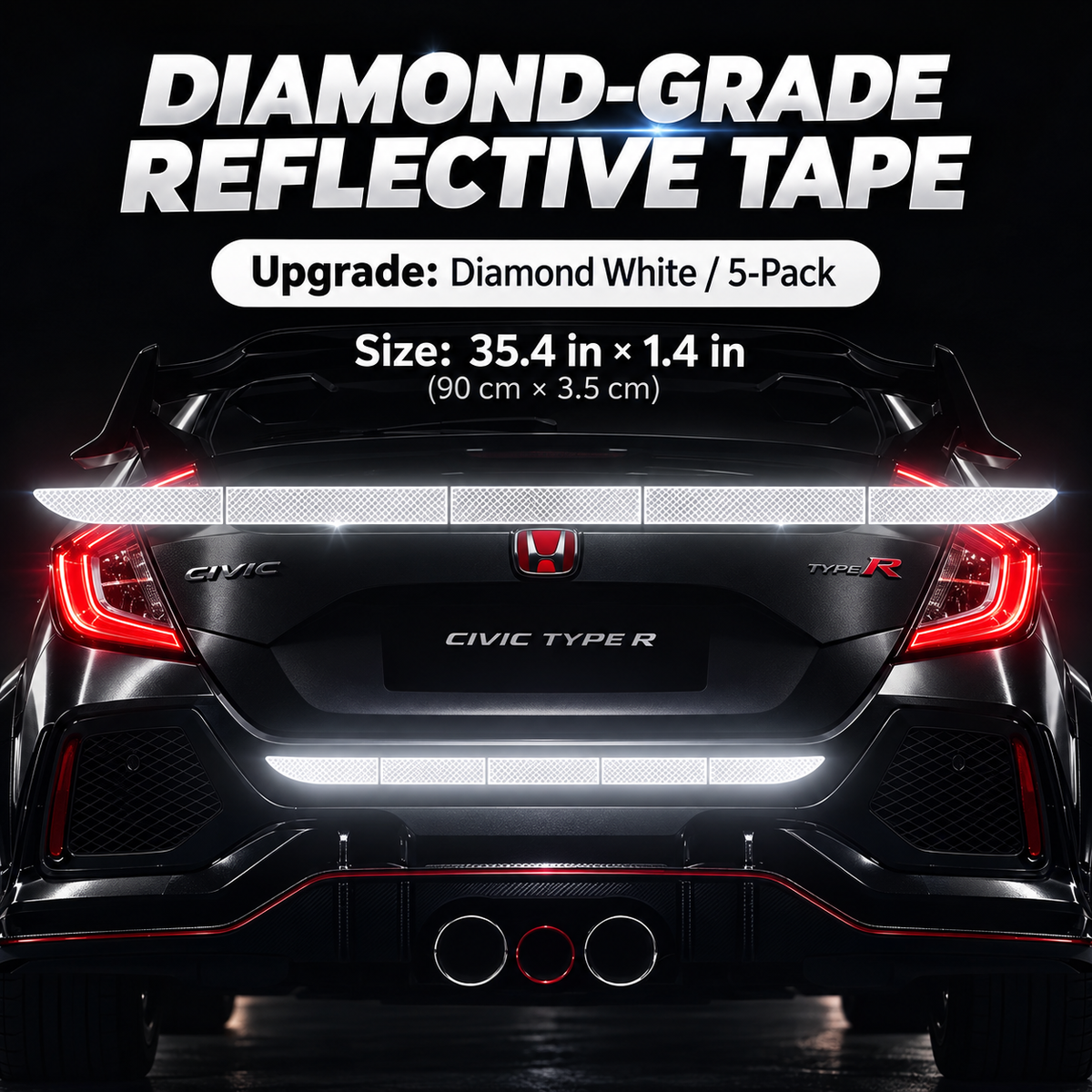 🔥Limited-time 50% off-Reflective Car Sticker Strips for Trunk & Rear Bumper