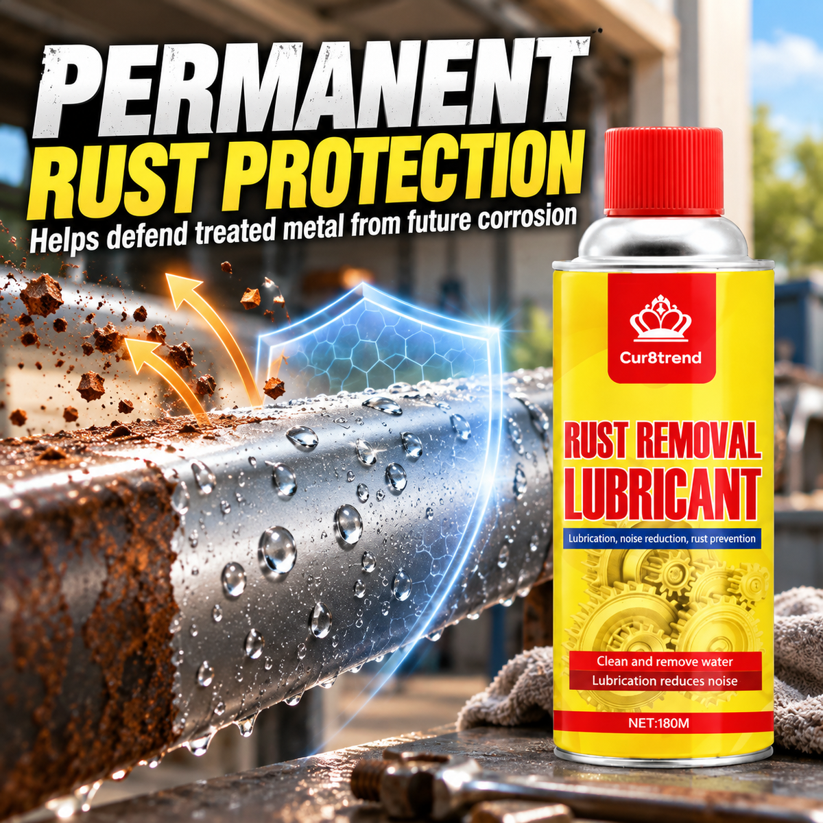Heavy-Duty Rust Remover & Permanent Rust Protection Spray