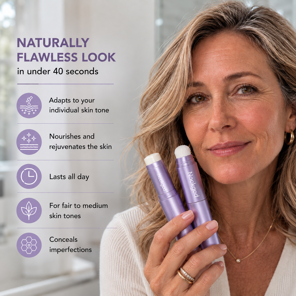 Ideal for mature and sensitive skin