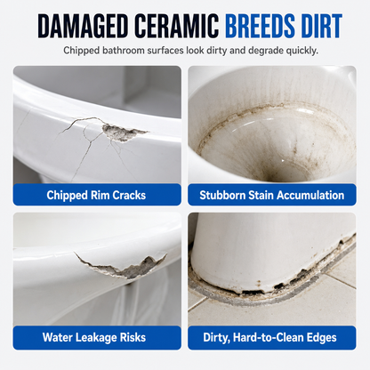 White Toilet Porcelain Repair Cream