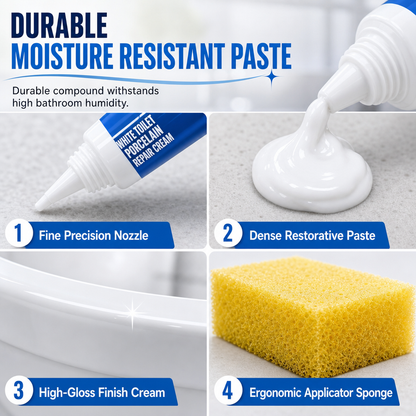 White Toilet Porcelain Repair Cream