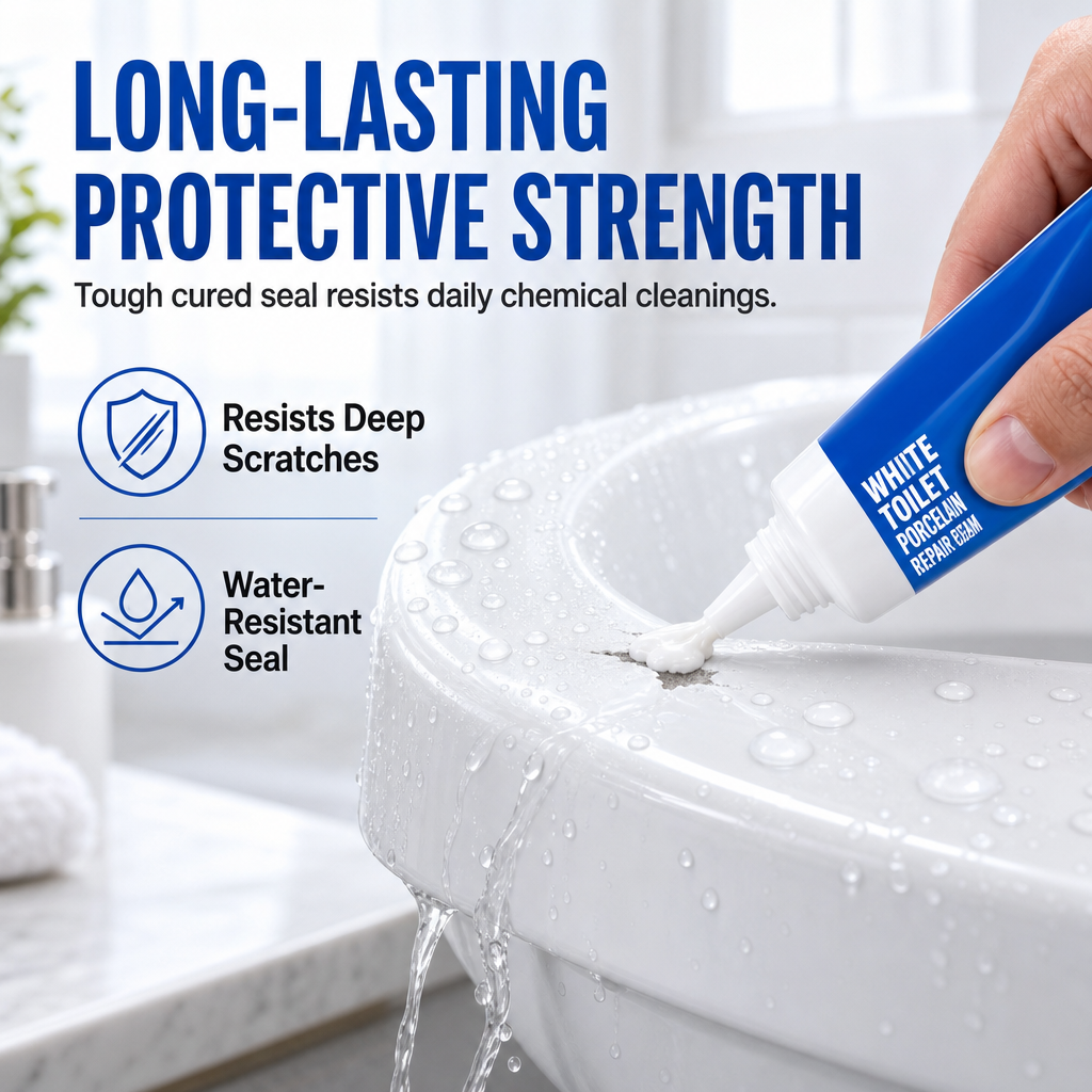 White Toilet Porcelain Repair Cream