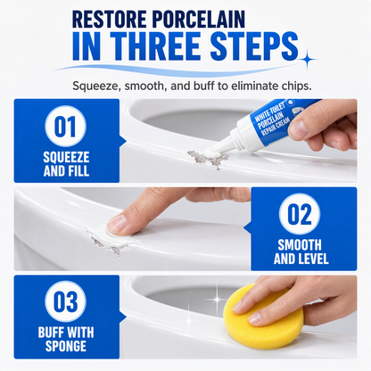 White Toilet Porcelain Repair Cream