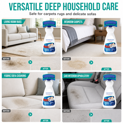 🧼 Waterless Fabric & Carpet Cleaner – Easy Spray & Wipe Cleaning for Sofas, Upholstery & Carpets✨