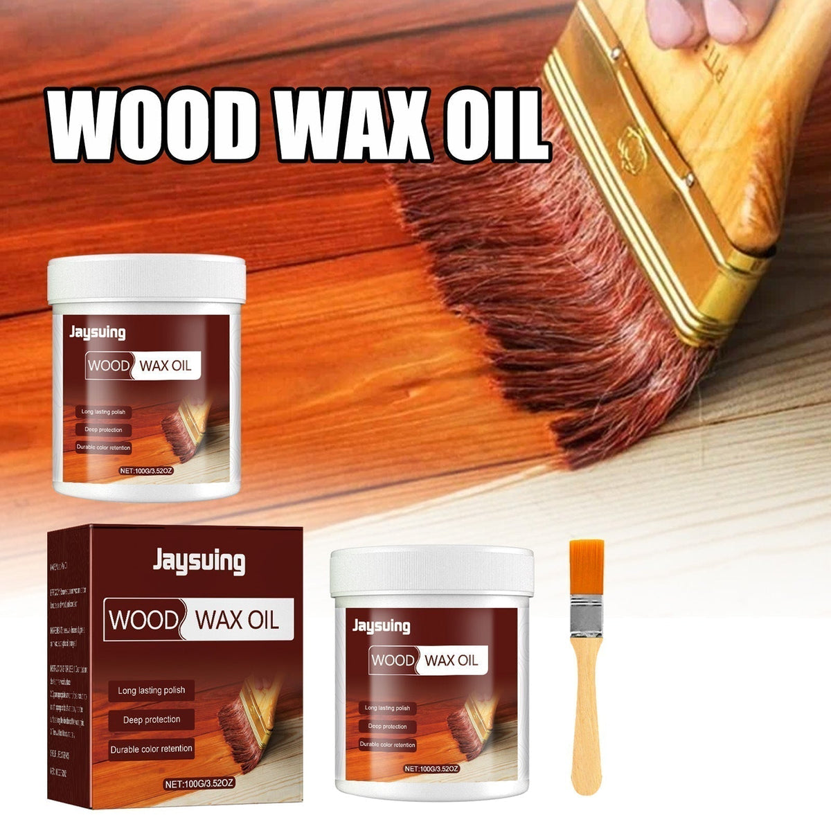 🔥 Wood Cleaner & Polish 3.5 Oz- Comes with Premium Brush