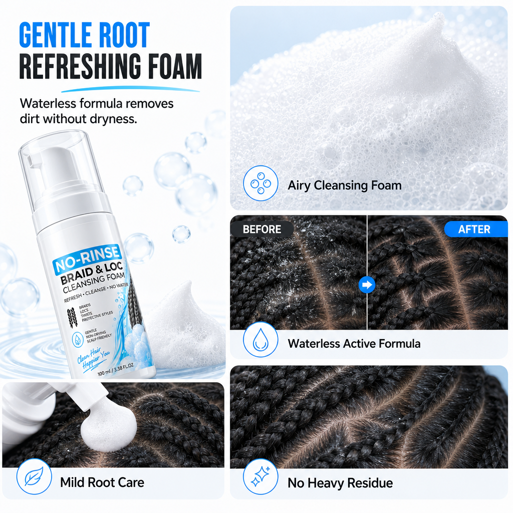 Waterless Cleansing Mousse for Dreadlocks and Braids