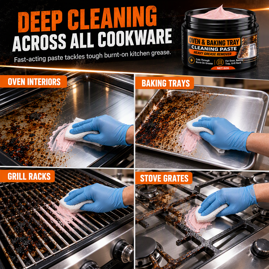 💥Erase Burnt Grease Instantly! Heavy-Duty Cleaning Paste