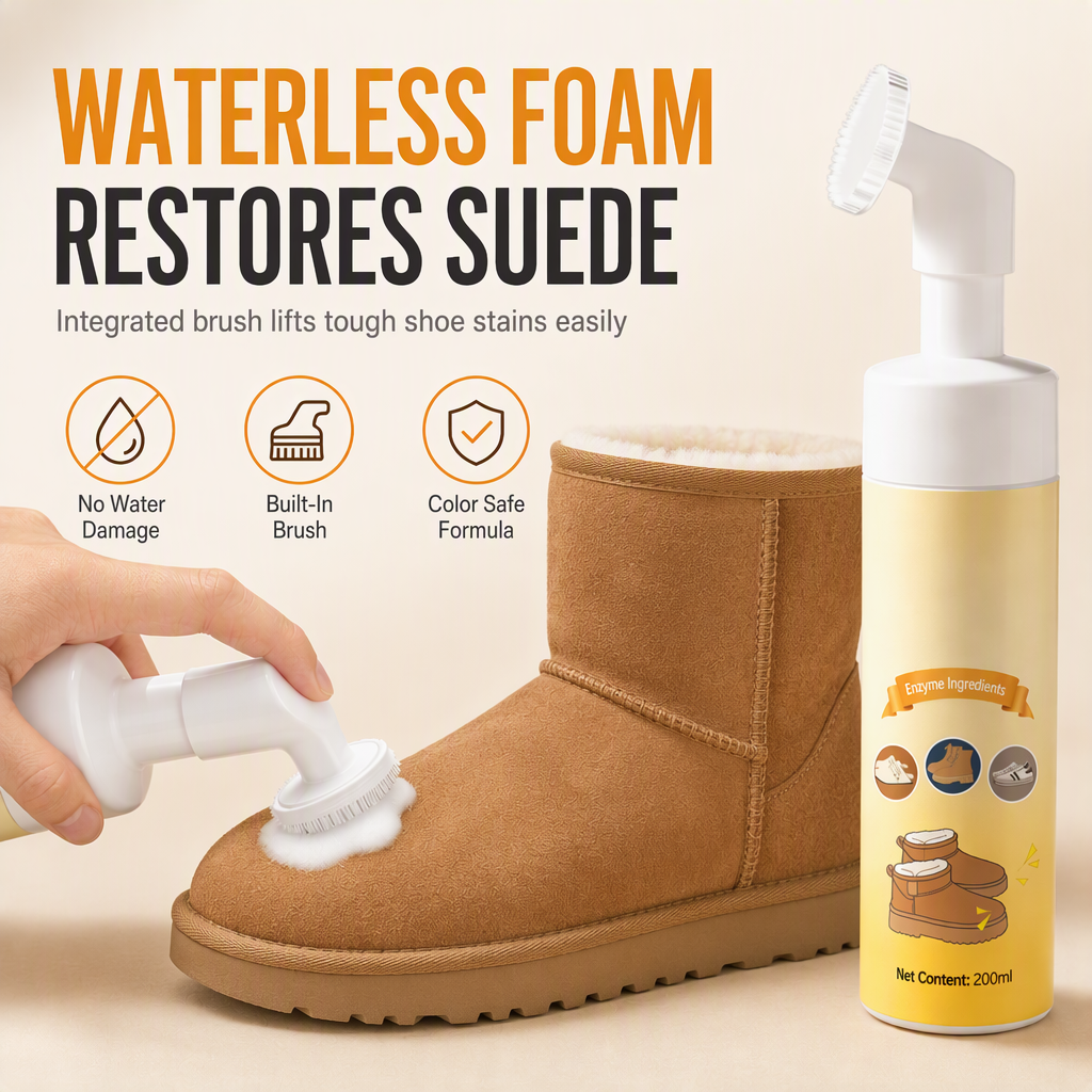 💥Suede and Nubuck Dry Cleaner and Oil Stain Remover for Shoes and Snow Boots