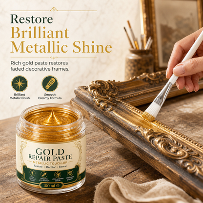 🔥Save 50%!Gold Metallic Repair Paste with Brush – Easy to Apply, Restore Shine & Make It Look Like New – No Professional Tools Needed! ✨