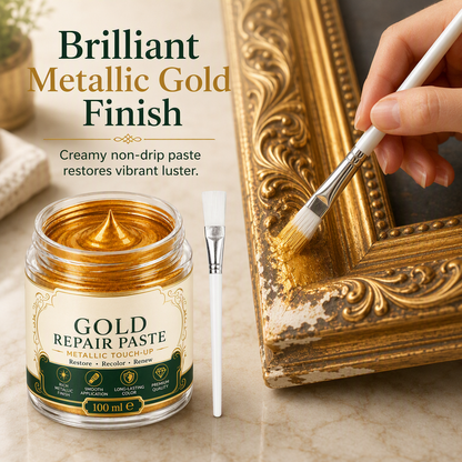 🔥Save 50%!Gold Metallic Repair Paste with Brush – Easy to Apply, Restore Shine & Make It Look Like New – No Professional Tools Needed! ✨