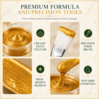 🔥Save 50%!Gold Metallic Repair Paste with Brush – Easy to Apply, Restore Shine & Make It Look Like New – No Professional Tools Needed! ✨