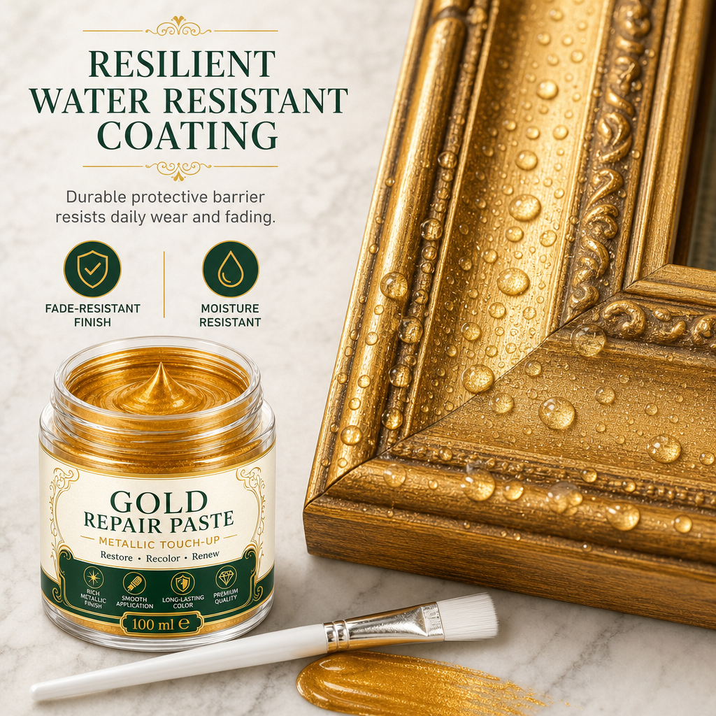 🔥Save 50%!Gold Metallic Repair Paste with Brush – Easy to Apply, Restore Shine & Make It Look Like New – No Professional Tools Needed! ✨