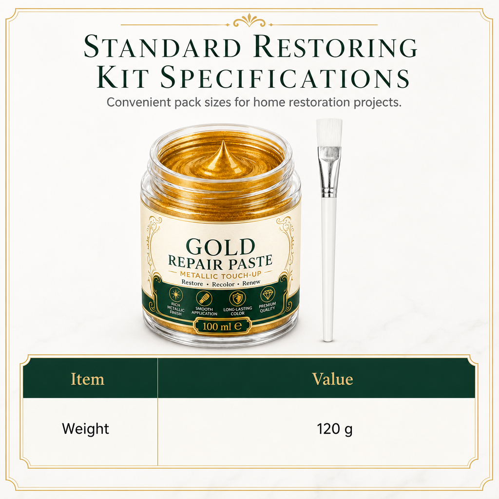 🔥Save 50%!Gold Metallic Repair Paste with Brush – Easy to Apply, Restore Shine & Make It Look Like New – No Professional Tools Needed! ✨
