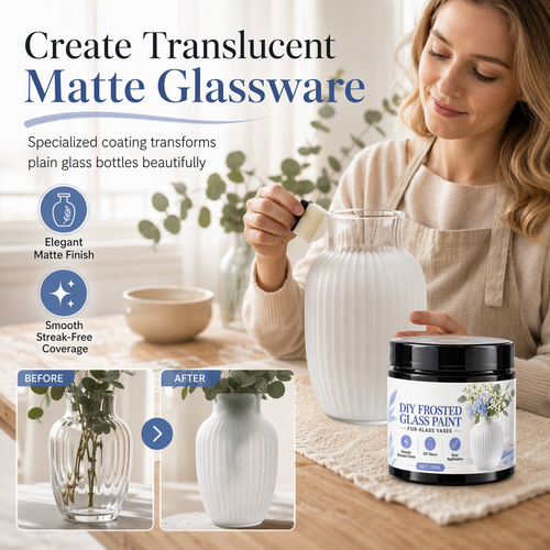 💥Glass Vase DIY Frosted Paint