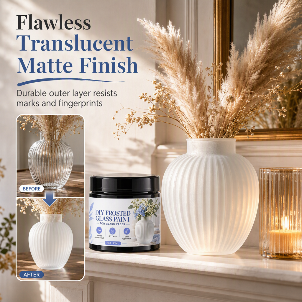 💥Glass Vase DIY Frosted Paint