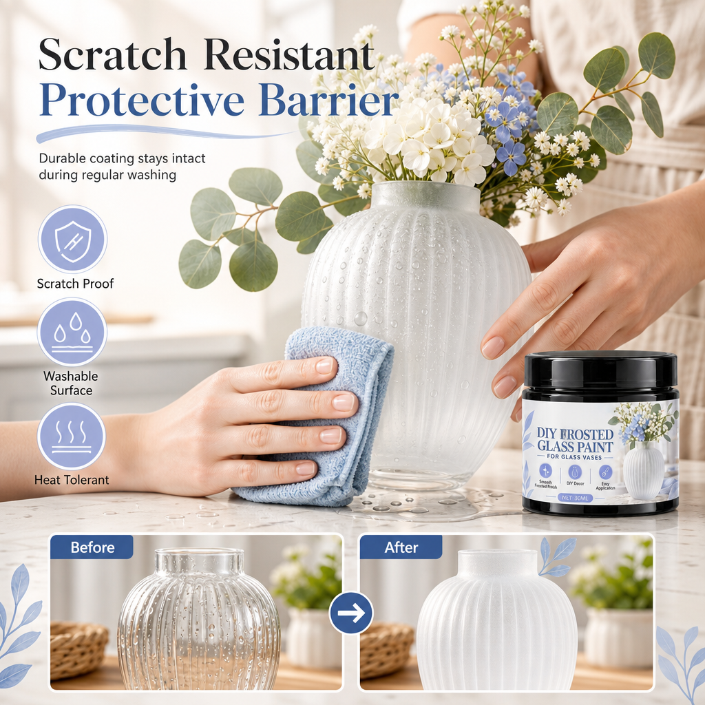💥Glass Vase DIY Frosted Paint